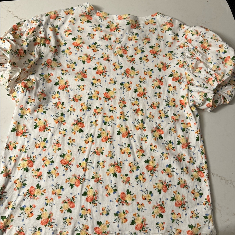 Zara balloon sleeve cotton shirt - Picture 2 of 4